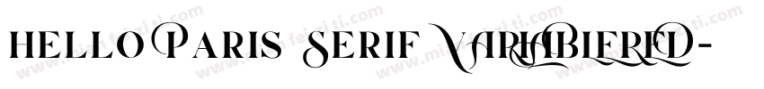 hello Paris Serif VARIABLERED字体转换